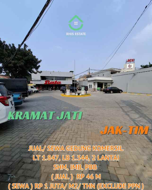 dijual ruko gudang kantor kramat jati