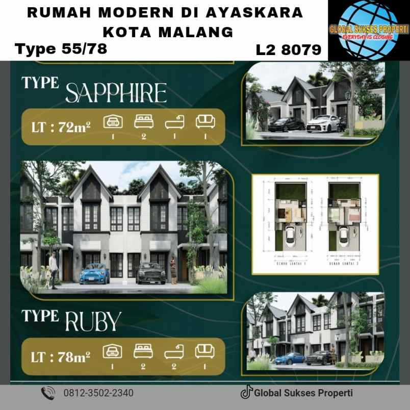 dijual rumah ayaskara malang jalan