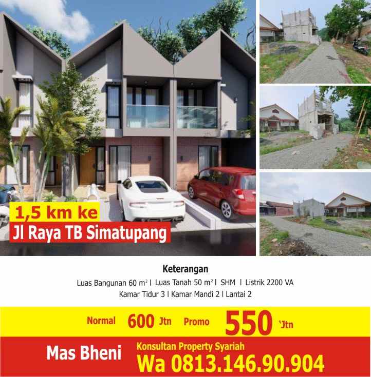 dijual rumah bambu apus