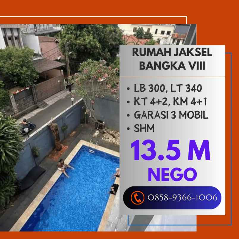 dijual rumah bangka viii b