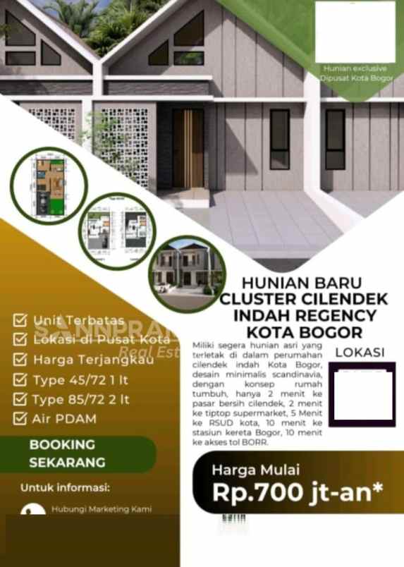 dijual rumah cilendek