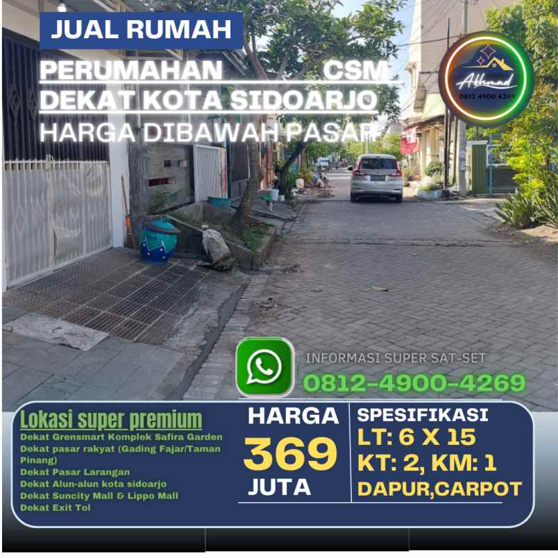 dijual rumah csm sidodadi jambangan