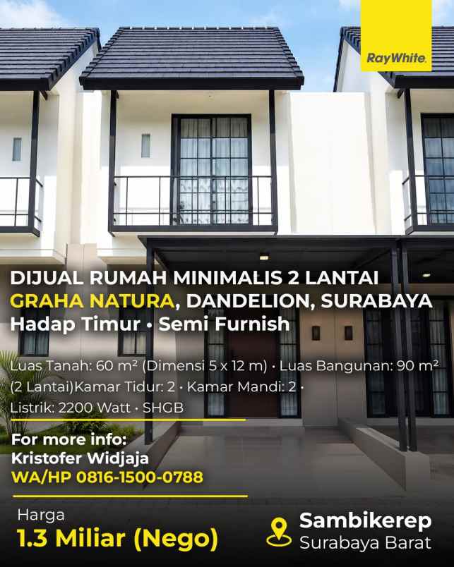 dijual rumah dandelion graha natura