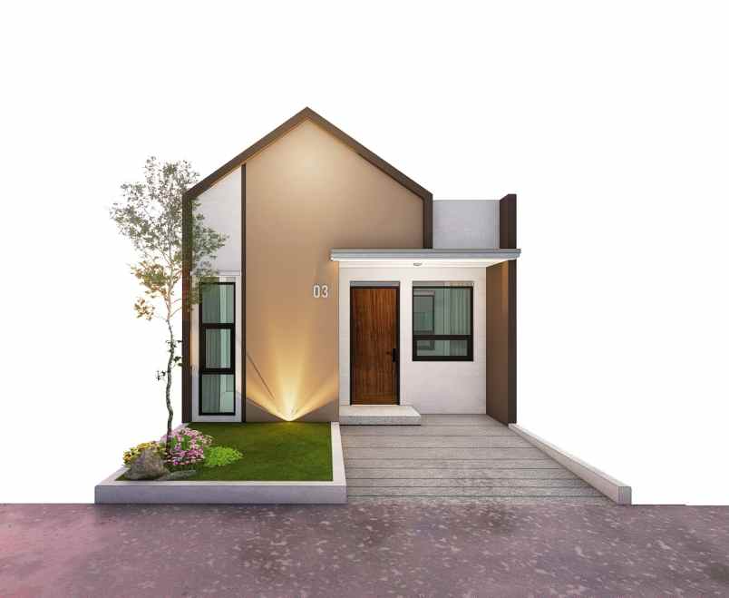 dijual rumah dengan desain scandinavia baugenvill