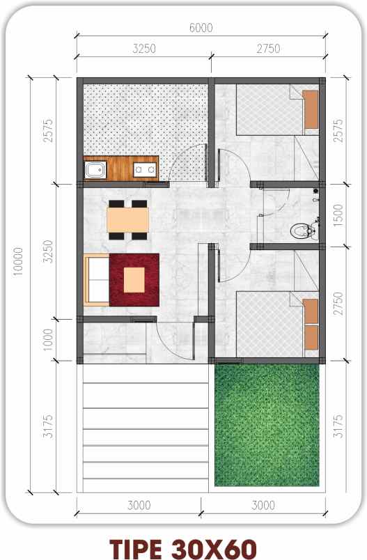 dijual rumah dengan desain scandinavia baugenvill