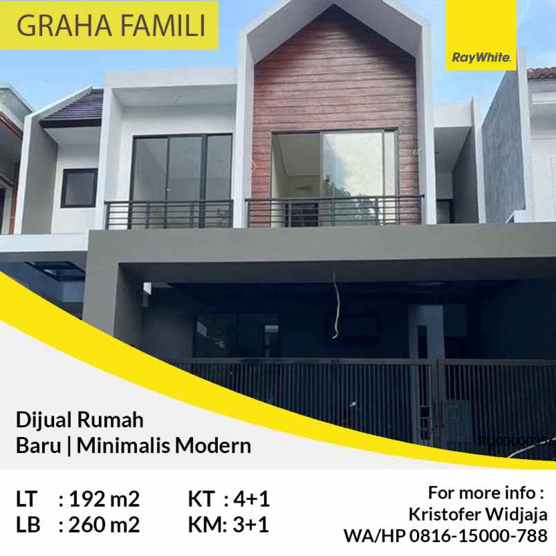 dijual rumah graha family wiyung