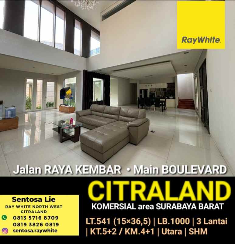 dijual rumah jalan raya citraland