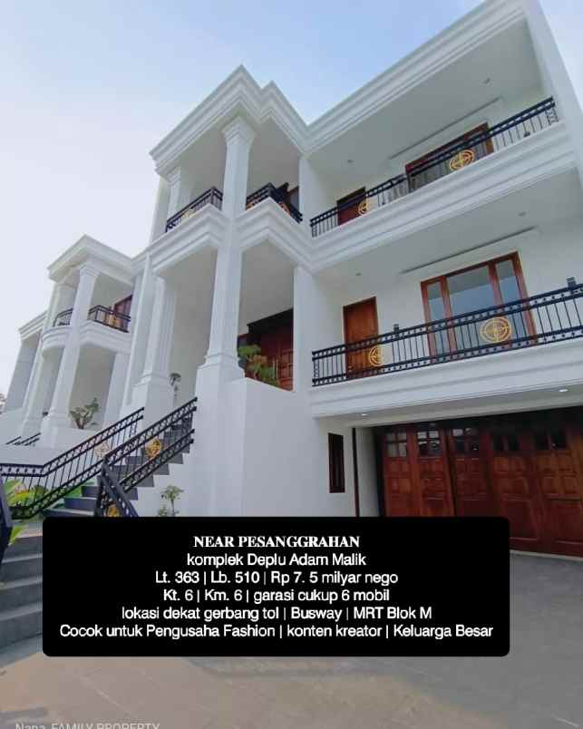 dijual rumah jalan raya kavling deplu