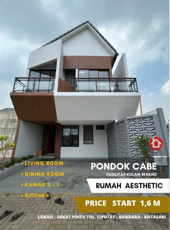 dijual rumah jalan raya kemiri pondok