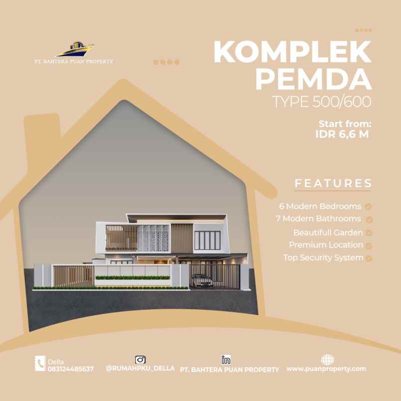 dijual rumah jl cemara kipas