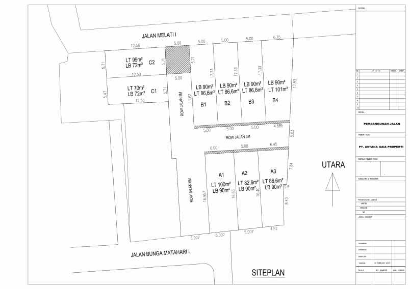 dijual rumah jl kemuning lll no h12 rw