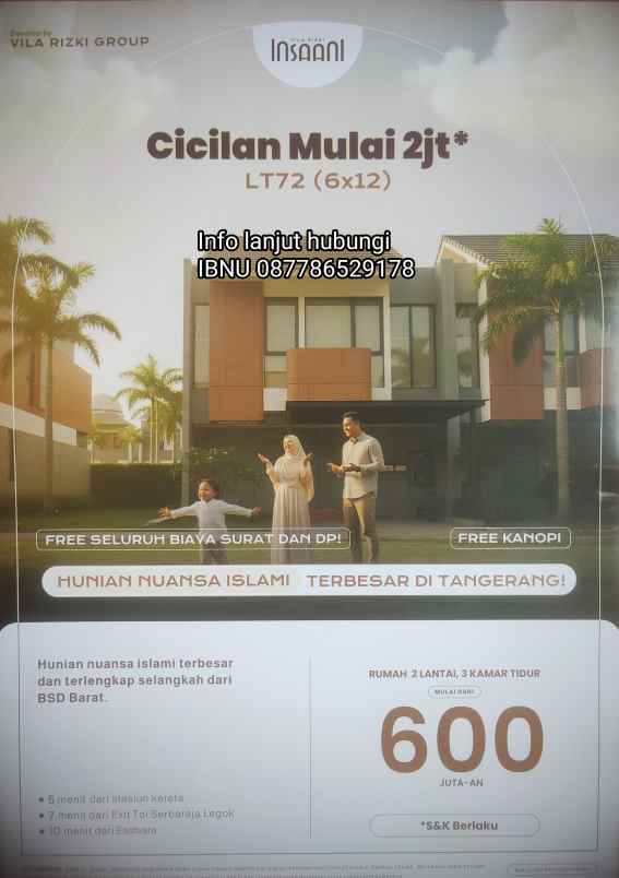 dijual rumah jln hj samaun malang