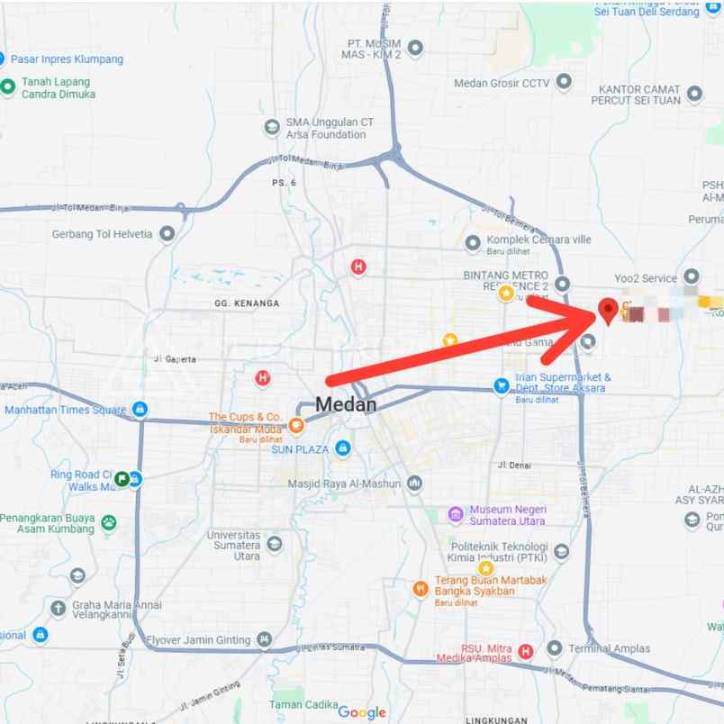 dijual rumah komplek citrland gama city