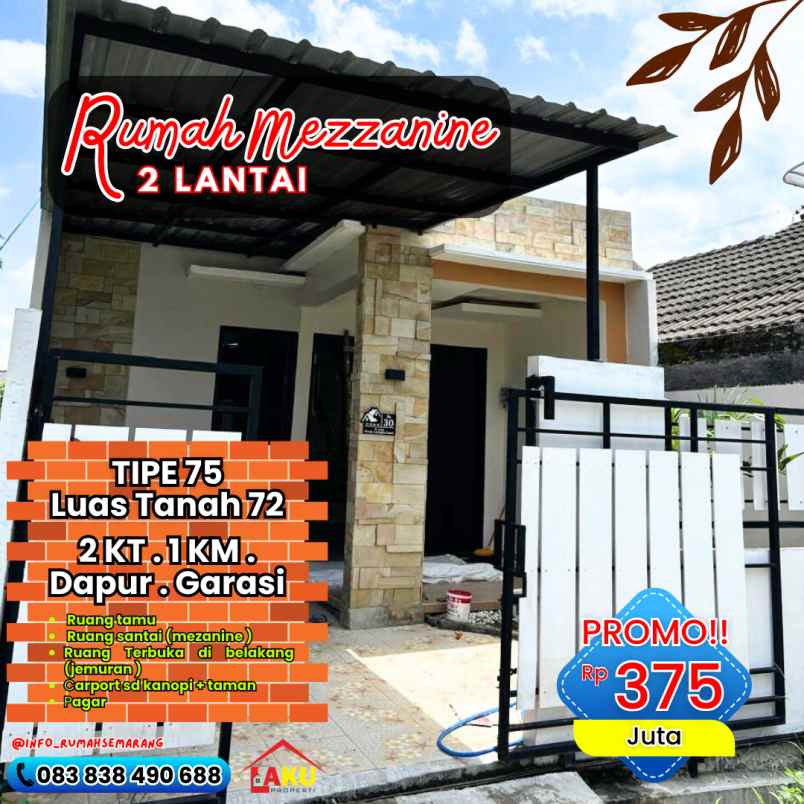 dijual rumah leyangan ungaran timur