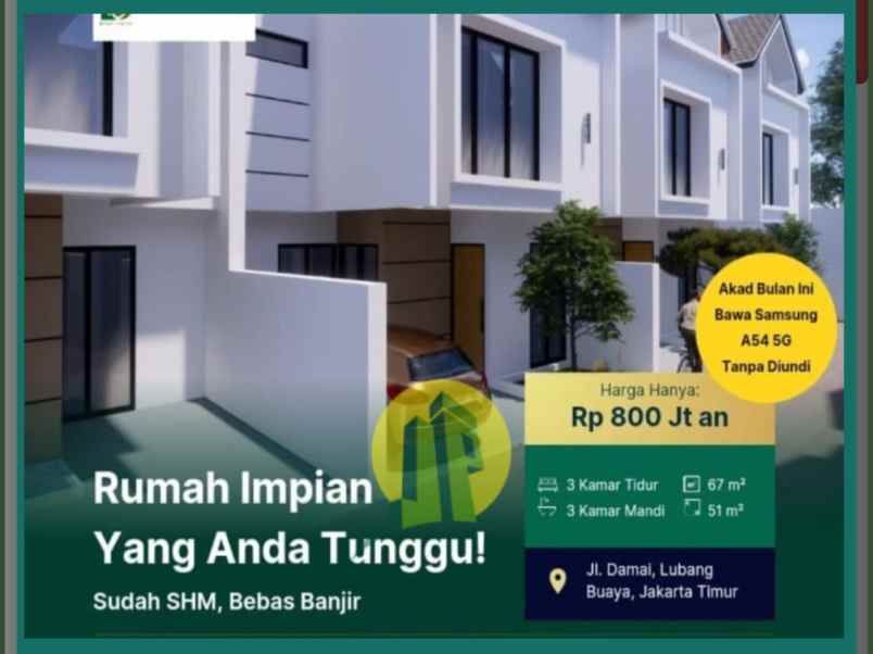 dijual rumah lubang buaya