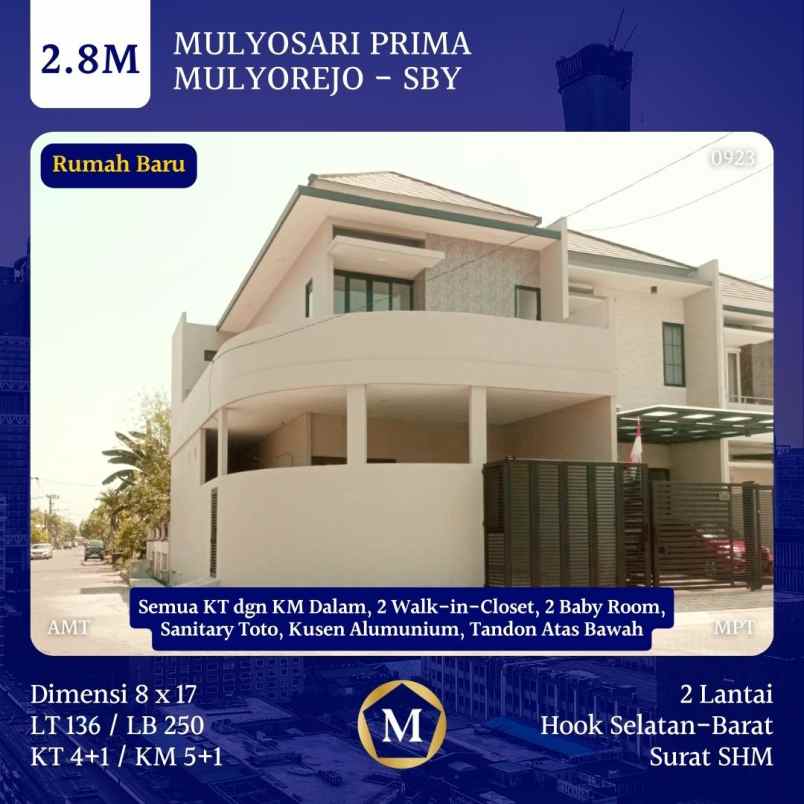 dijual rumah mulyosari prima