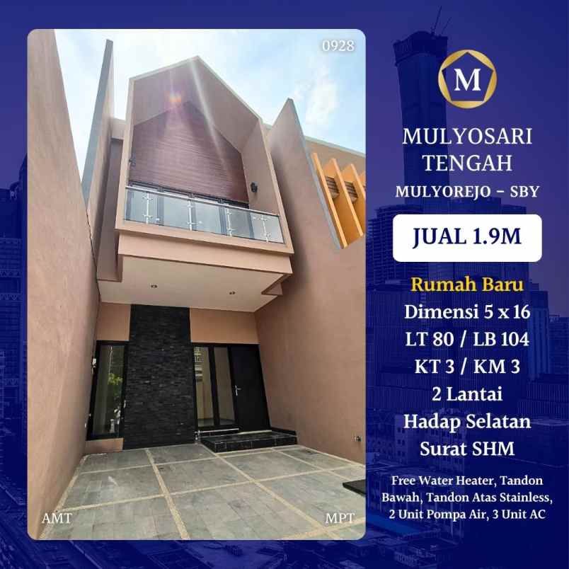 dijual rumah mulyosari tengah