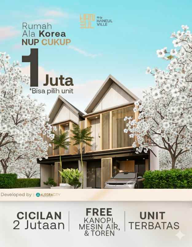 dijual rumah murah di parung bogor bergaya korea