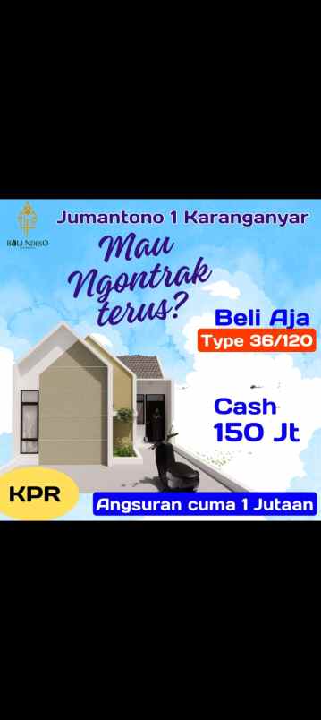 dijual rumah ngunut jumantono