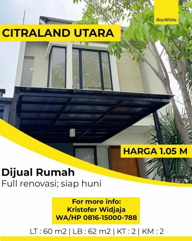 dijual rumah northwest hill citraland