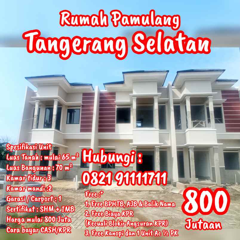 dijual rumah pamulang