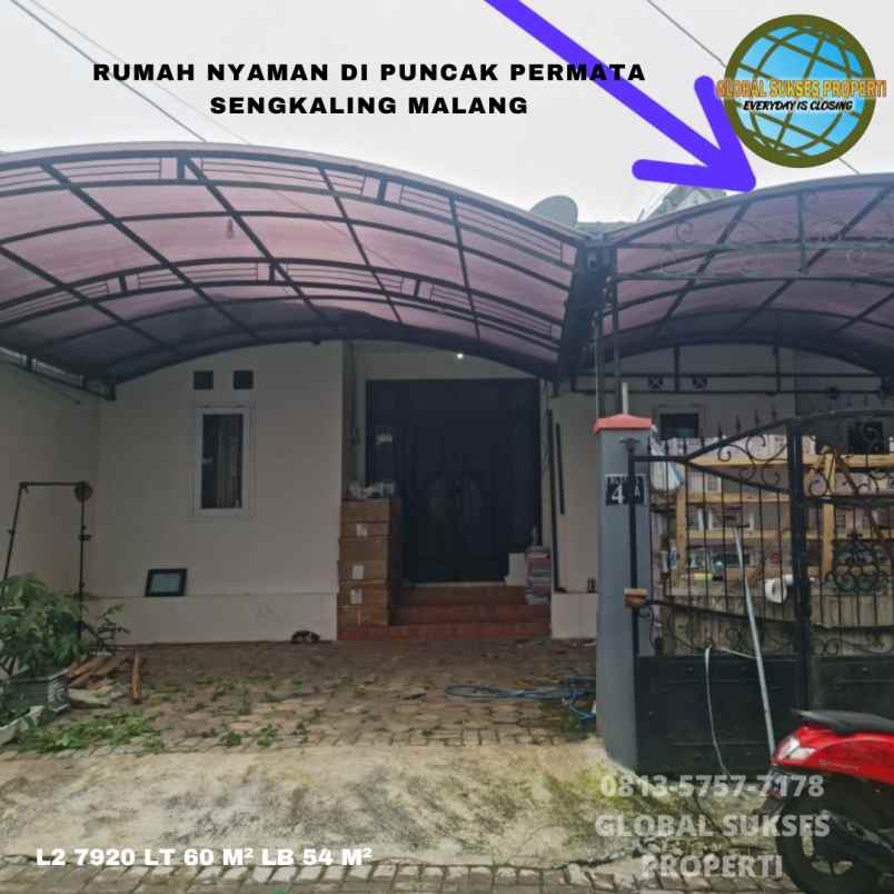 dijual rumah perumahan puncak permata