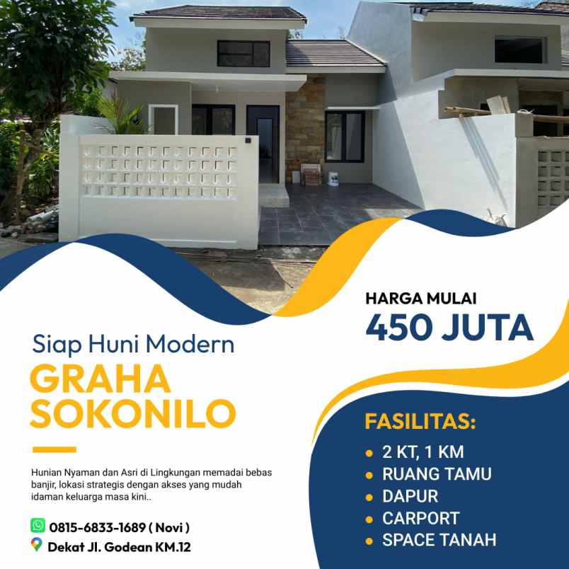 dijual rumah sidoluhur kec godean