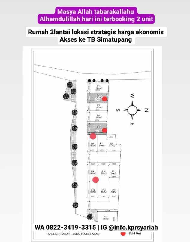 dijual rumah tanjung barat