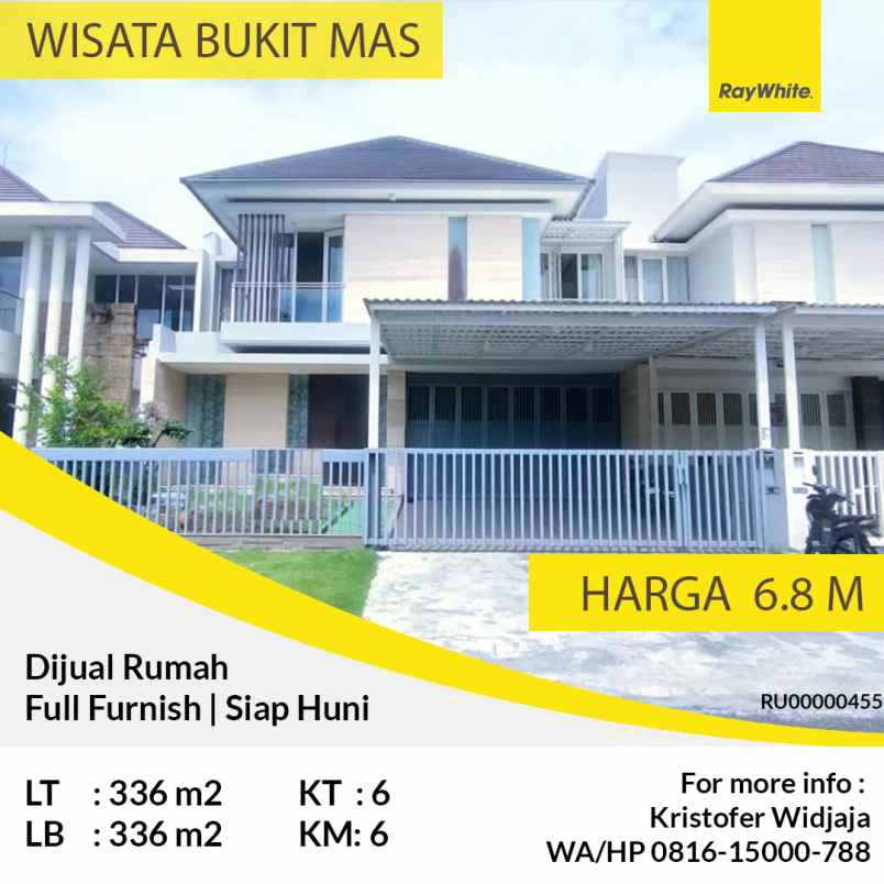 dijual rumah wisata bukit mas surabaya