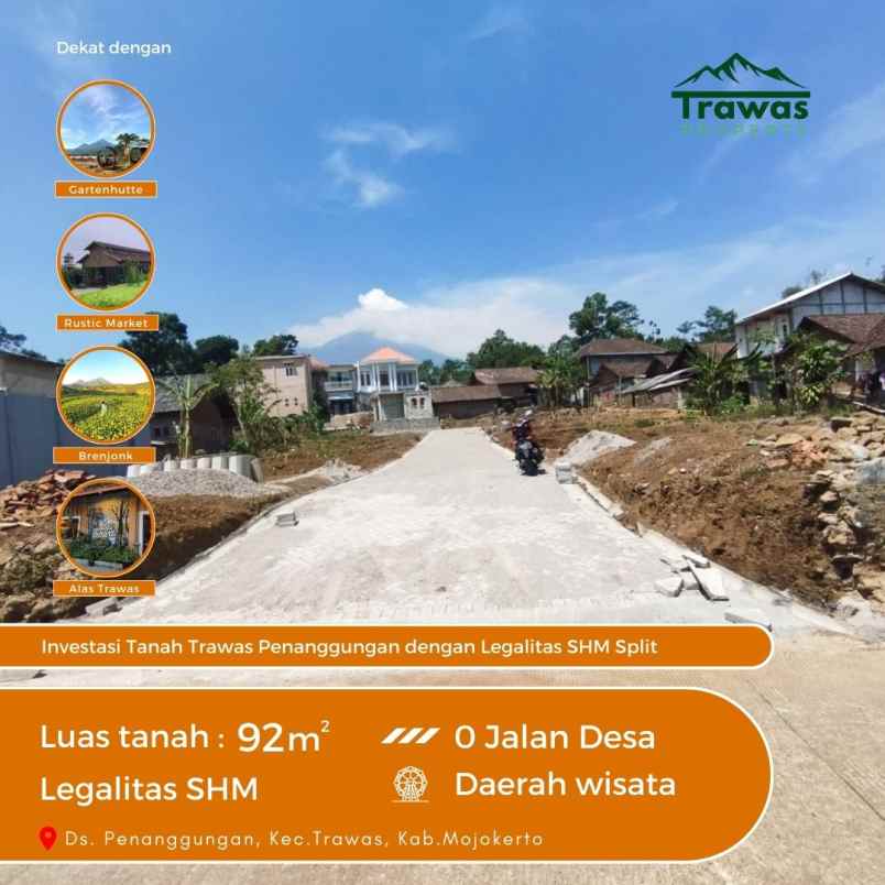 dijual tanah desa penanggungan kec