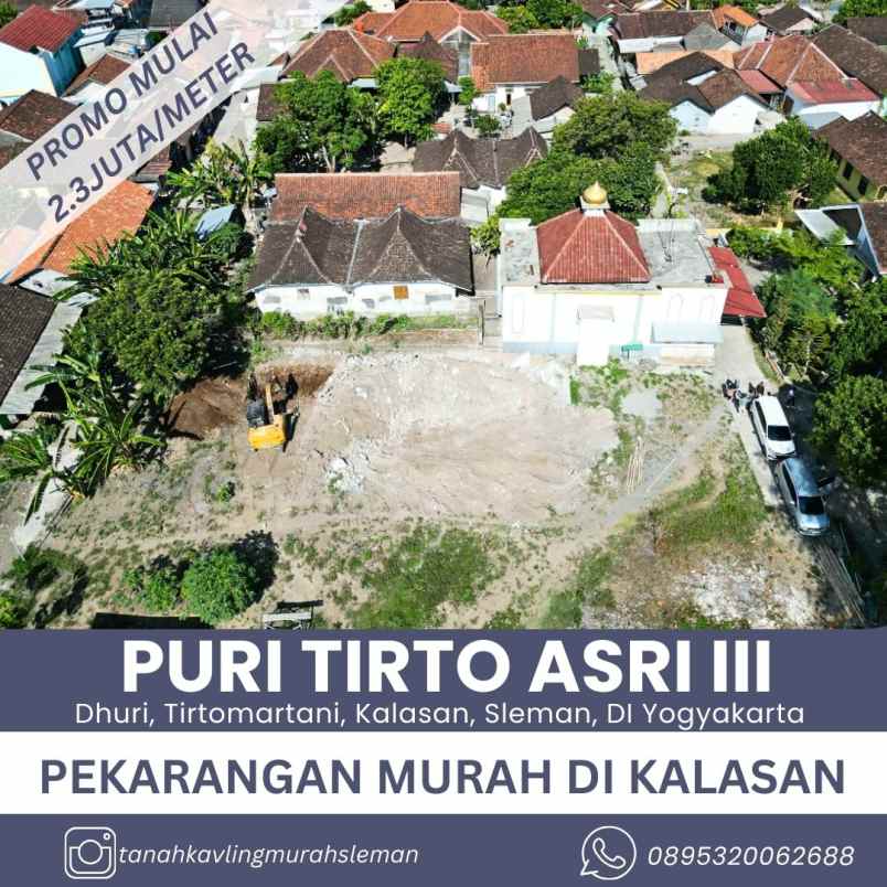 dijual tanah dhuri tirtomartani kalasan