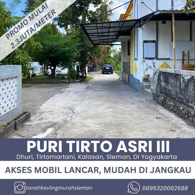 dijual tanah dhuri tirtomartani kalasan