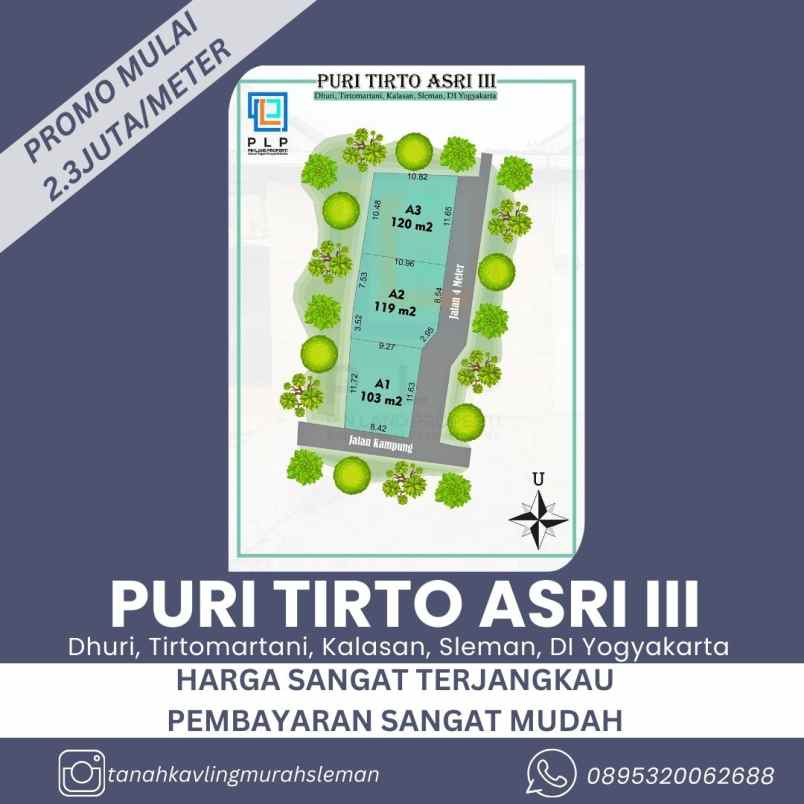 dijual tanah dhuri tirtomartani kalasan