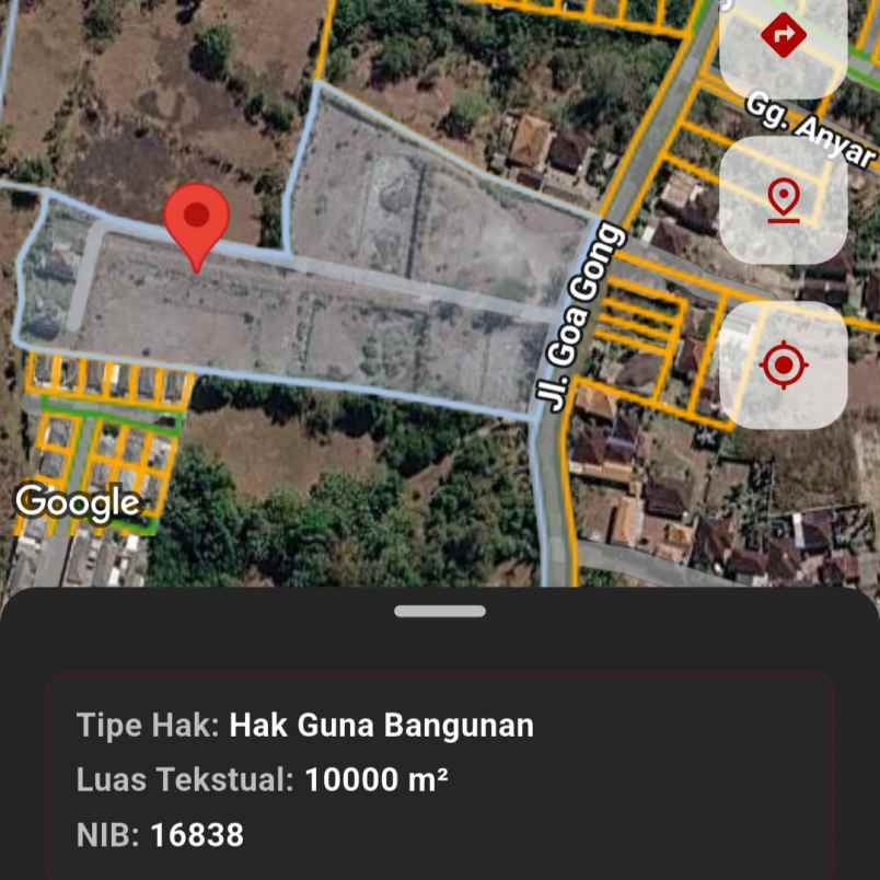 dijual tanah goa gong gwk