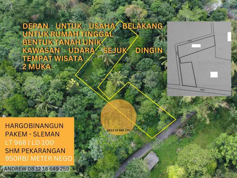 dijual tanah hargobinangun pakem sleman