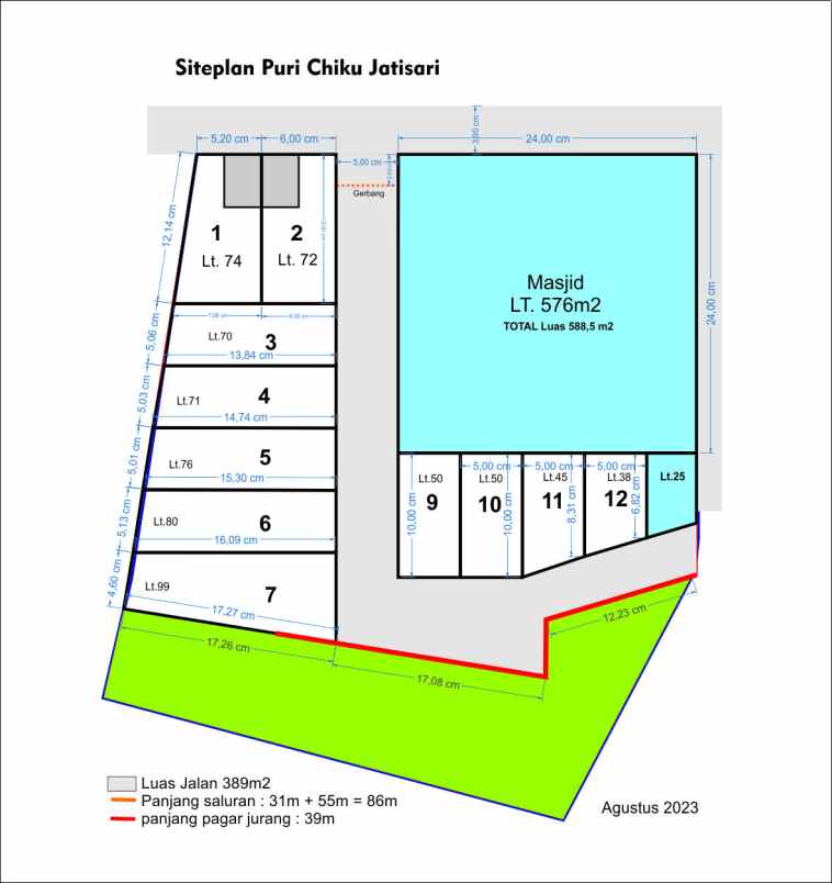 dijual tanah jalan bulak jawa jatisari