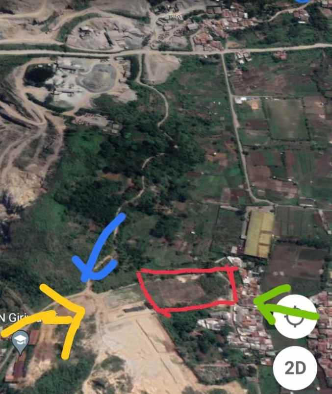 dijual tanah jalan cikuya desa lagadar