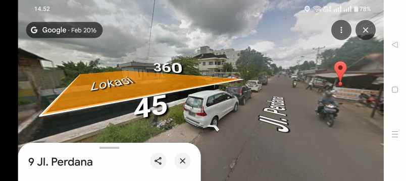 dijual tanah jalan perdana