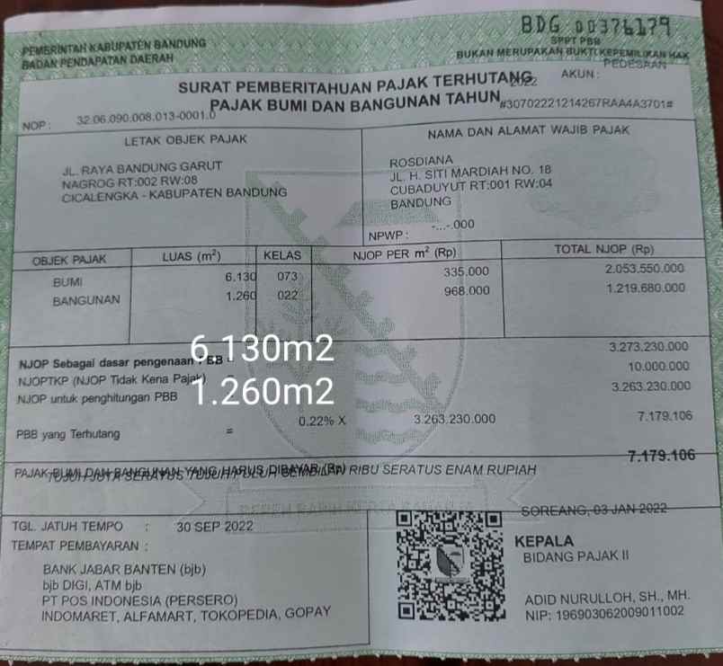 dijual tanah jalan raya bandung garut