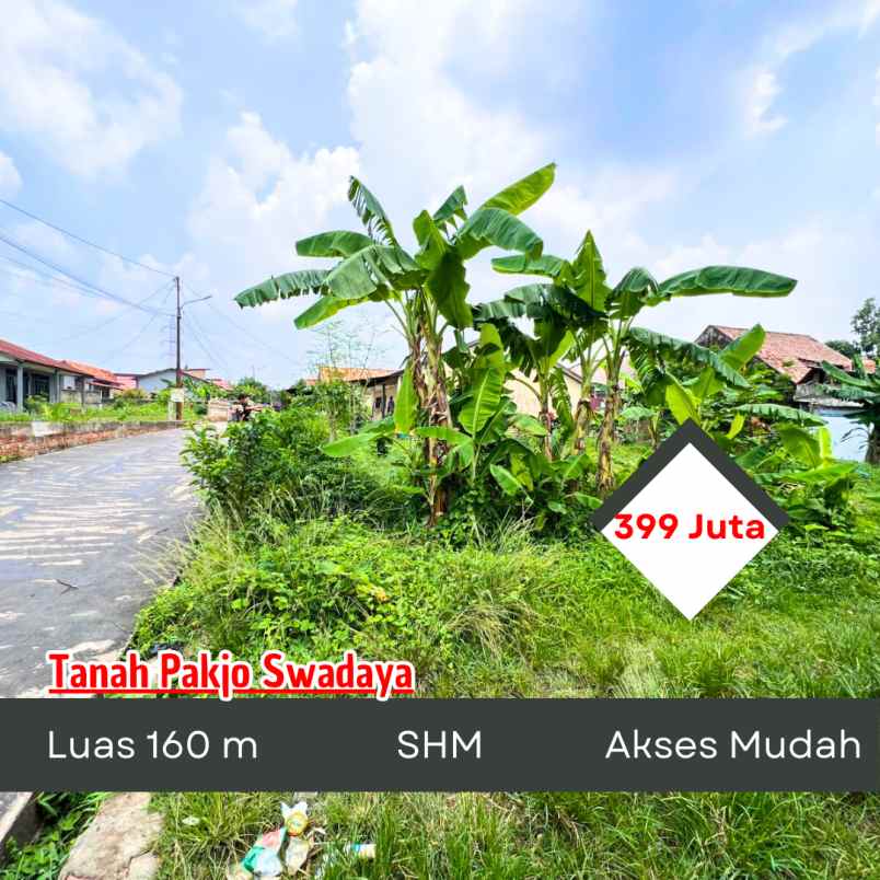 dijual tanah jl pakjo swadaya lr amaliah