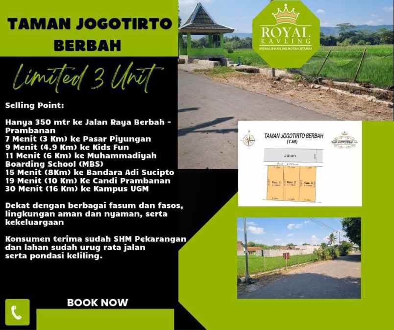 dijual tanah jogotirto berbah sleman