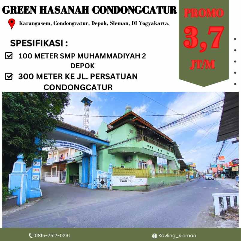 dijual tanah karangasem condongcatur