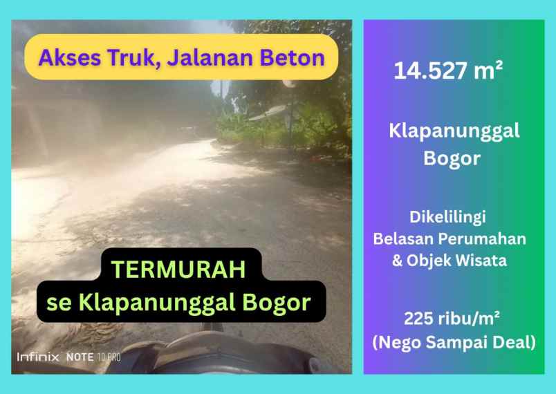 dijual tanah klapanunggal