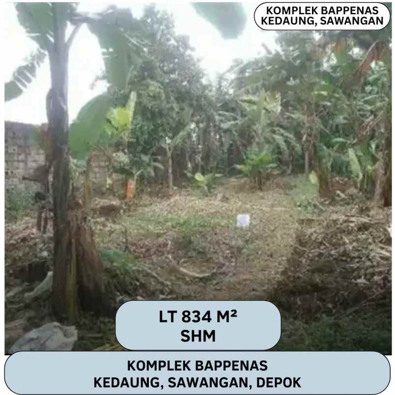 dijual tanah komplek bappenas cinangka