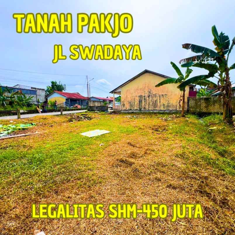 dijual tanah palembang lokasi pakjo jl swadaya