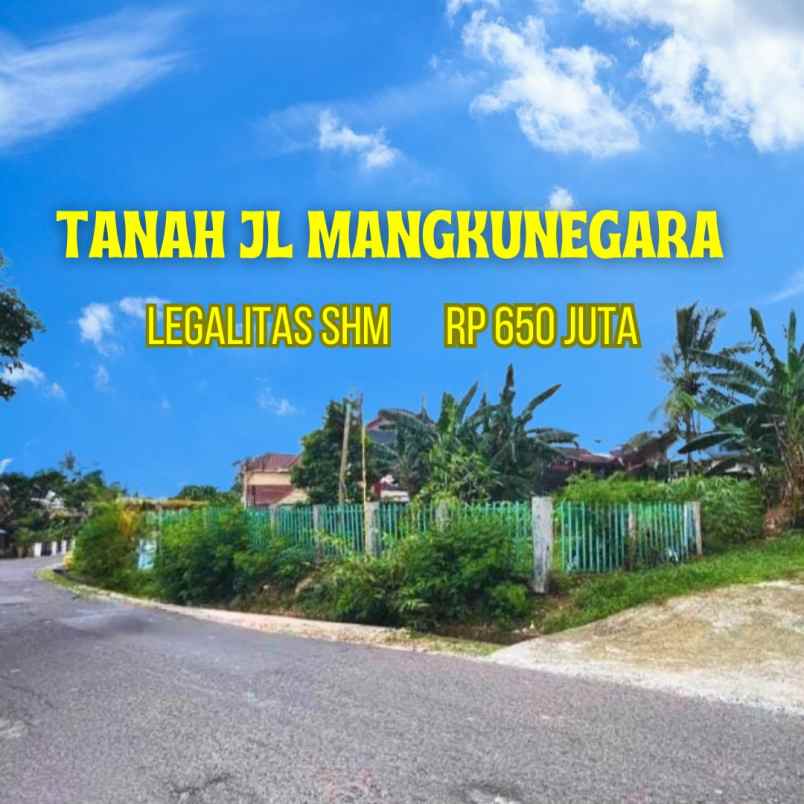 dijual tanah palembang sukatani jl mangkunegara