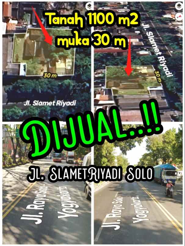 dijual tanah solo kota