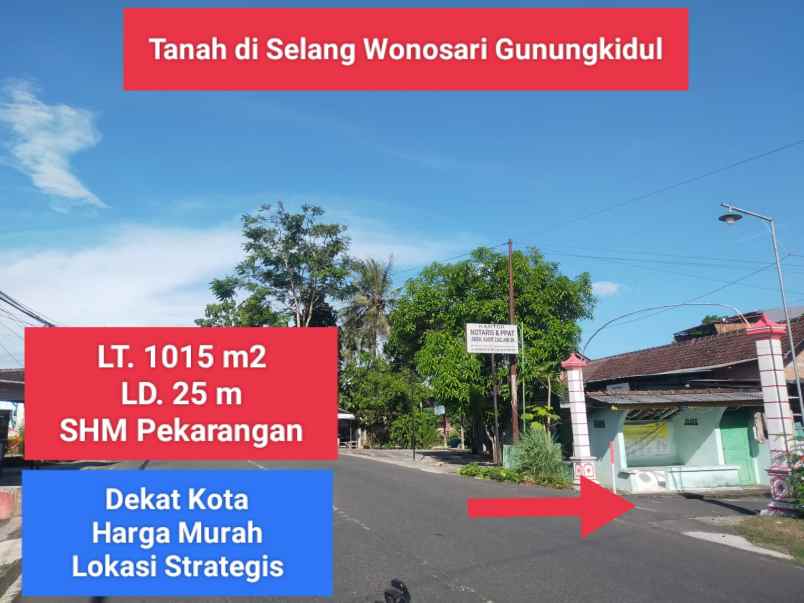 dijual tanah wonosari