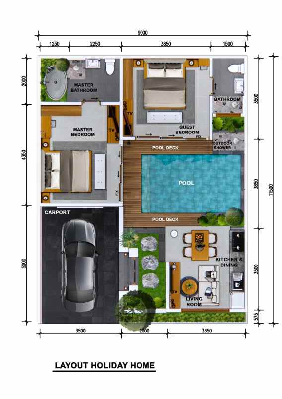 dijual villa dengan kolam renang di jimbaran bali