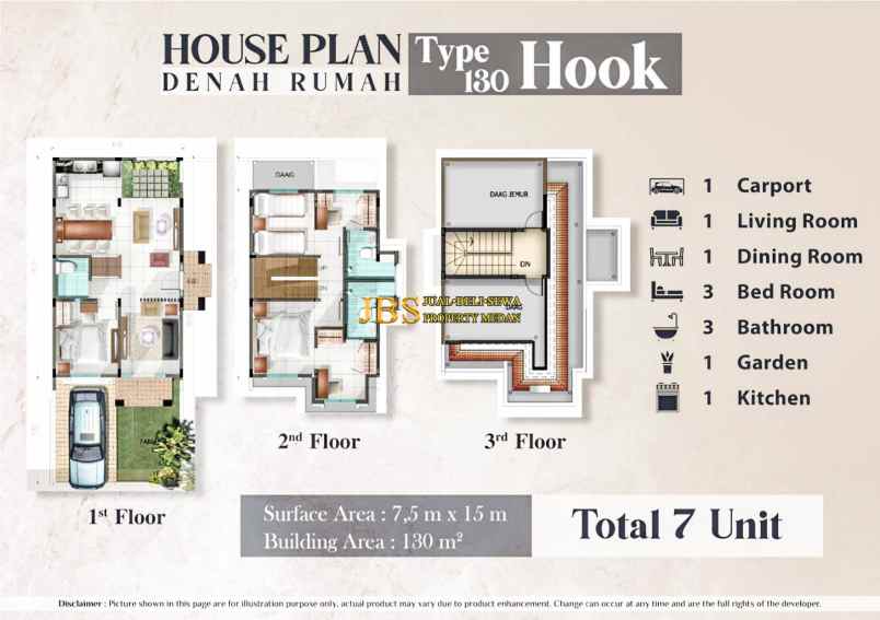 dijual villa jalan karya jaya 600mtr